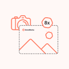 Een stijlvol icoon dat de kern van sfeerfotografie benadrukt, geschikt voor gebruik op e-commerce platforms en websites.  