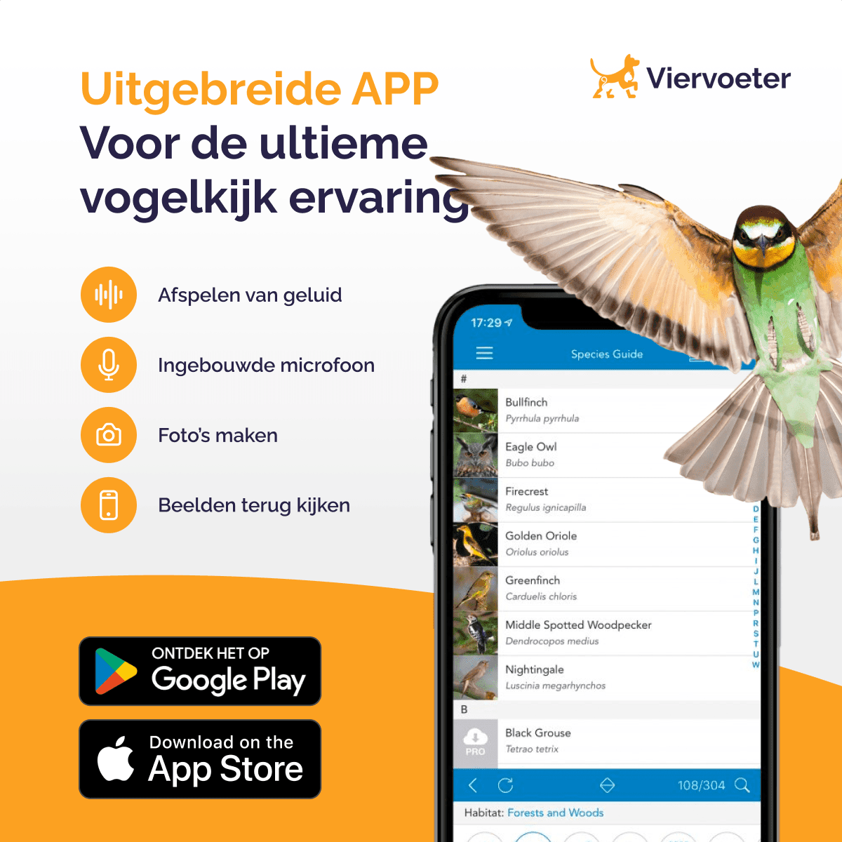Listing afbeelding van het Providet vogelvoederhuisje - versie 3.  