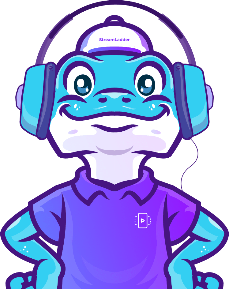 Een afbeelding van Streamladder, een tool voor het converteren van livestreams naar short-form video's, geoptimaliseerd voor e-commerce.  