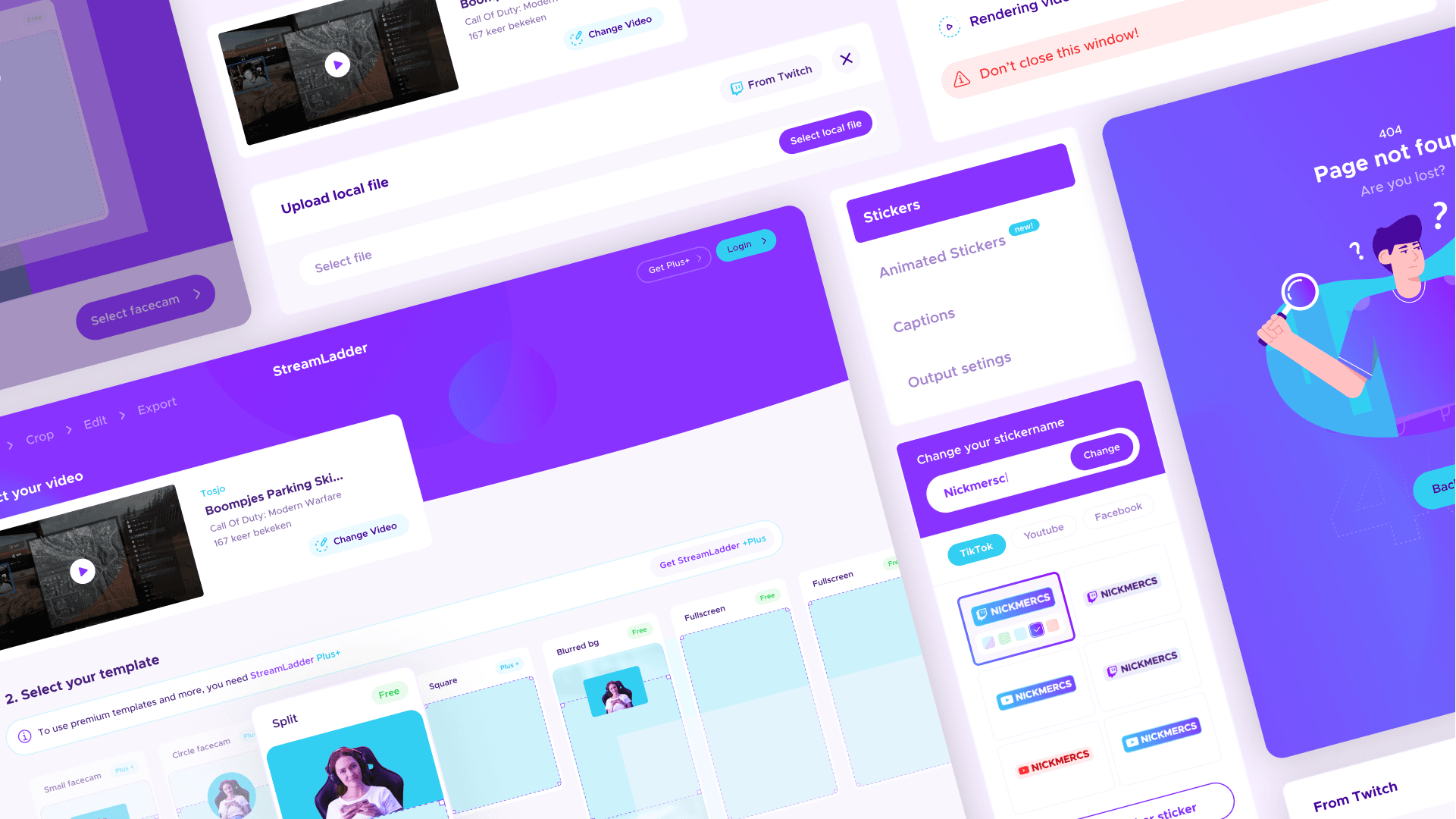 Een conceptafbeelding van Streamladder, een platform om video's professioneel en snel te bewerken.  