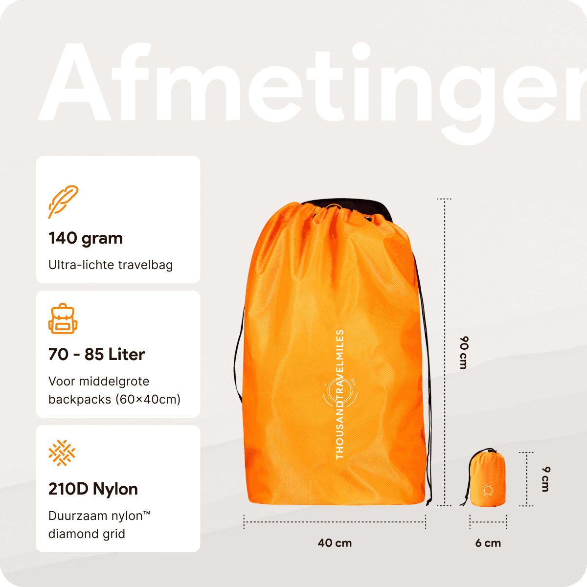 Een hoogwaardige afbeelding van de Flightbag, ideaal voor gebruik op Bol.com en andere e-commerce platforms.  
