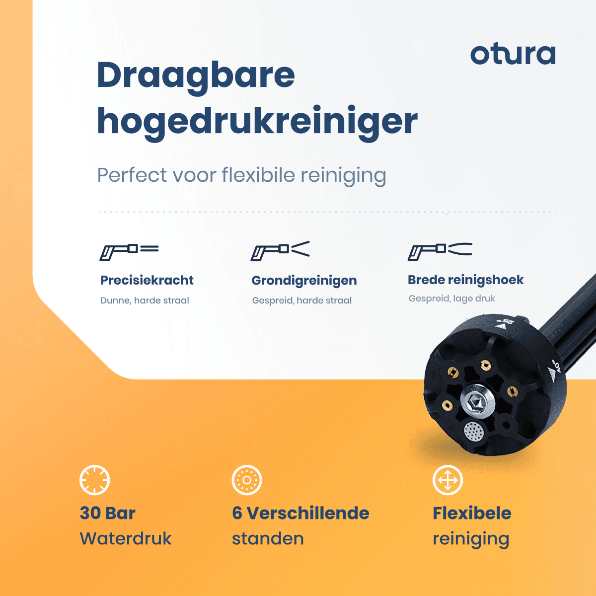 Een professionele visualisatie van een Otura-product, speciaal ontworpen voor Bol.com listings.  