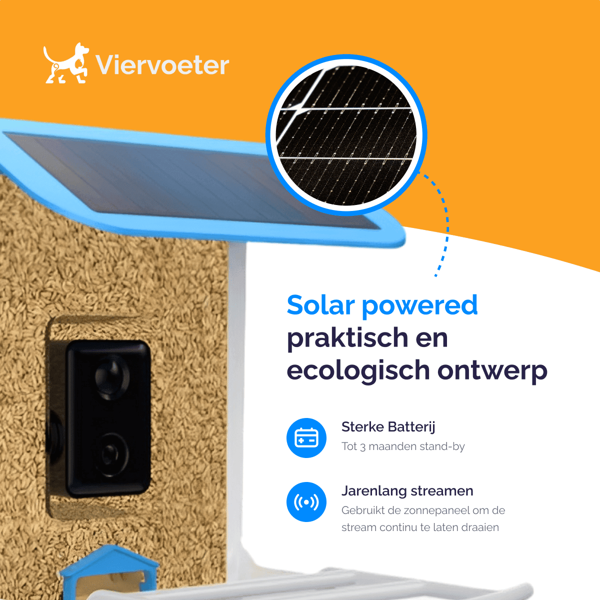 Een realistische presentatie van het Providet Vogelvoederhuisje, geoptimaliseerd voor e-commerce platforms zoals Bol.com.  