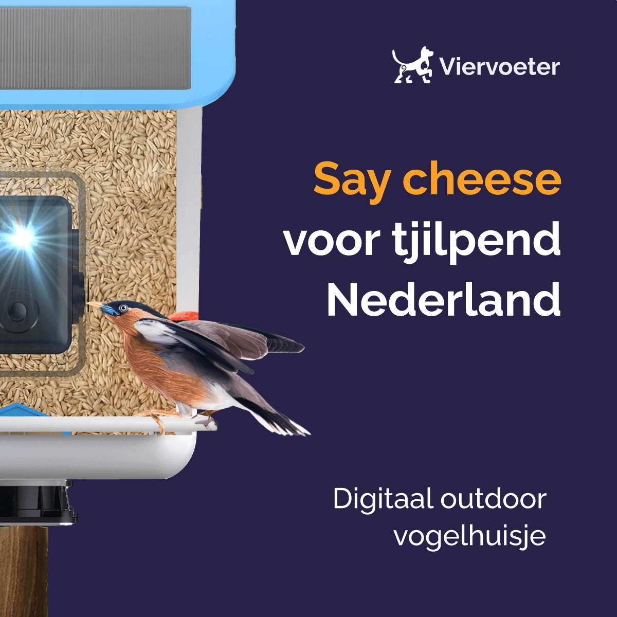 Een afbeelding van het Providet Vogelvoederhuisje, ideaal voor gebruik in Bol.com productvermeldingen.  