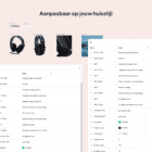 Een mockup van een product listing template, ontworpen voor het eenvoudig maken van professionele productvermeldingen.  