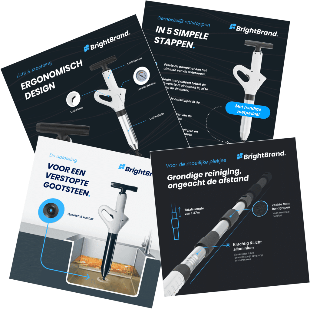 Een overzicht van 3D renders in productlijsten, met aandacht voor kwaliteit en consistentie in presentatie.  