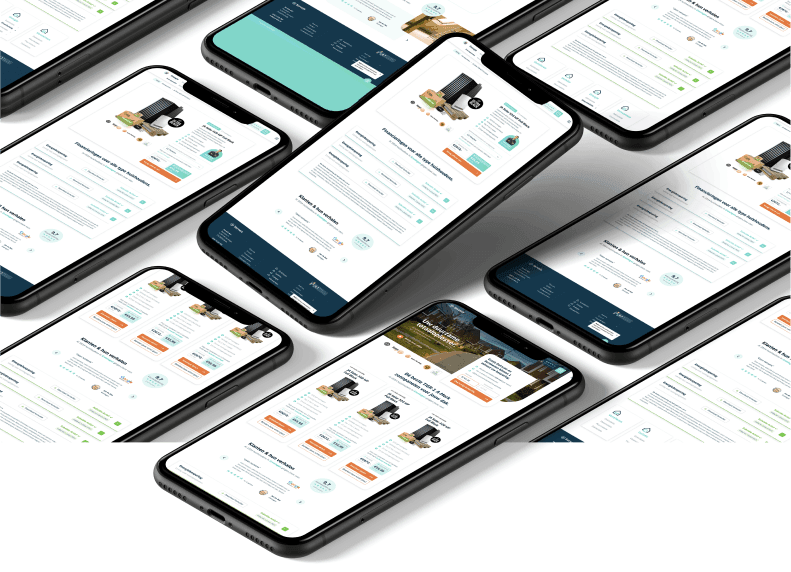 Mockup van het UI/UX design voor Serveis, met een focus op branding en functionaliteit.